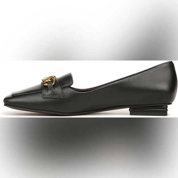 Franco Sarto women’s Tiari Elegant Black slip onLoafers w/ Gold Accent sz 8.5M - Picture 3 of 15